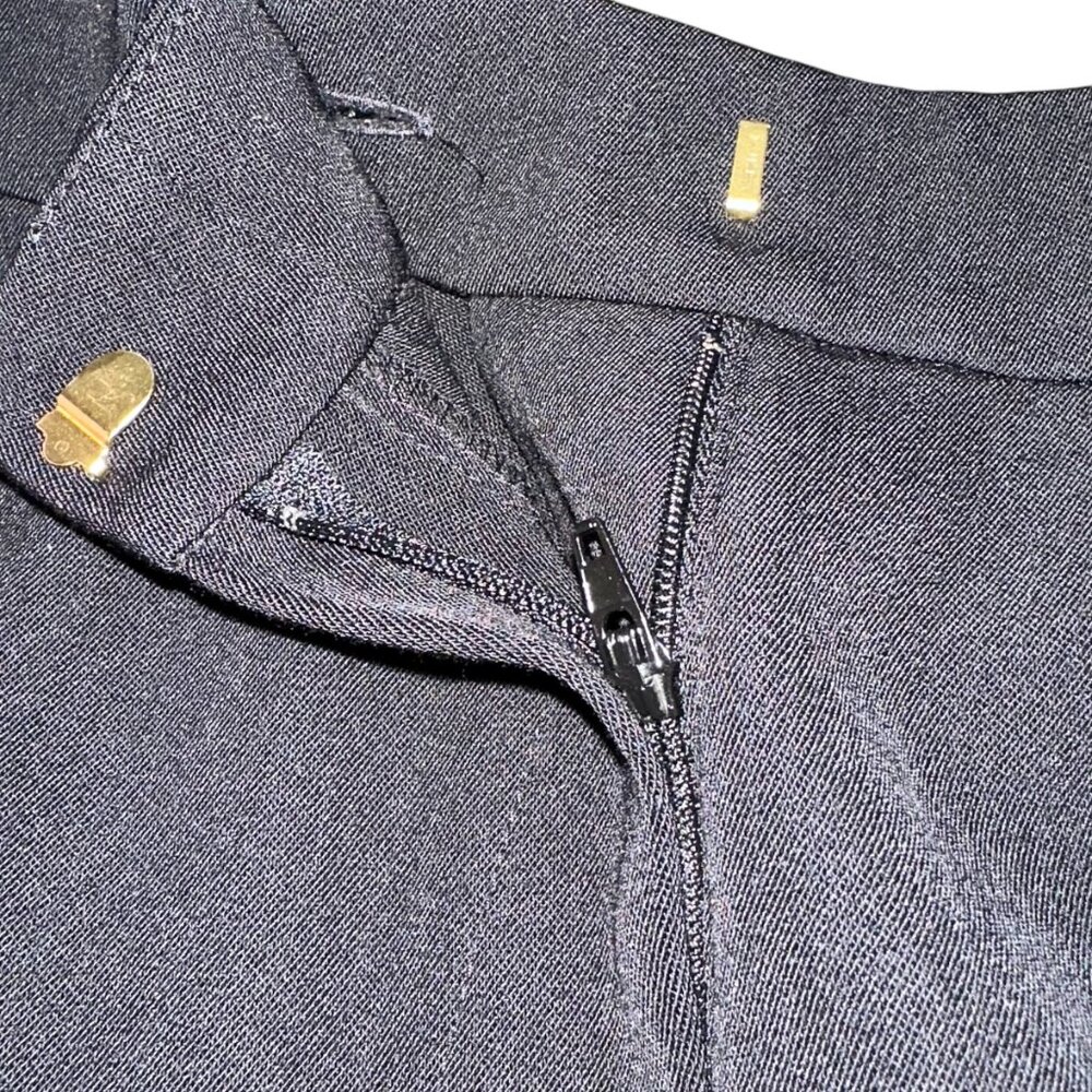 St. John Caviar Black Wide Leg Trousers Size 6‎ Work Office Professional Dressy - Picture 3 of 6